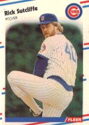 1988 Fleer Baseball Cards      435     Rick Sutcliffe